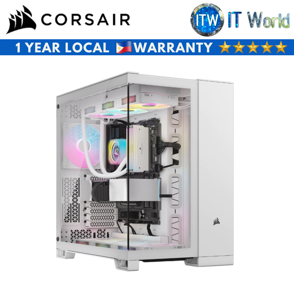 CORSAIR 6500X Mid-Tower Dual Chamber PC Case (White)