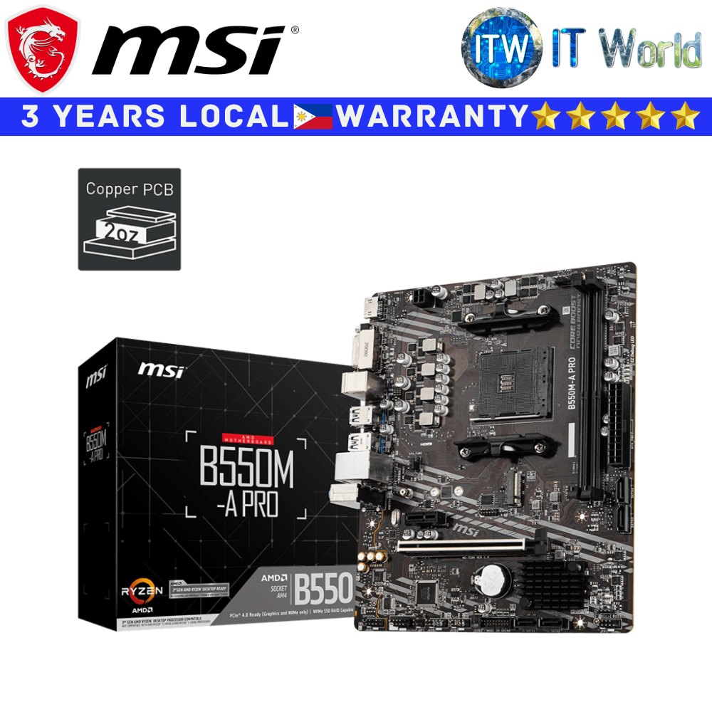 MSI Motherboard B550M-A Pro microATX AM4 DDR4