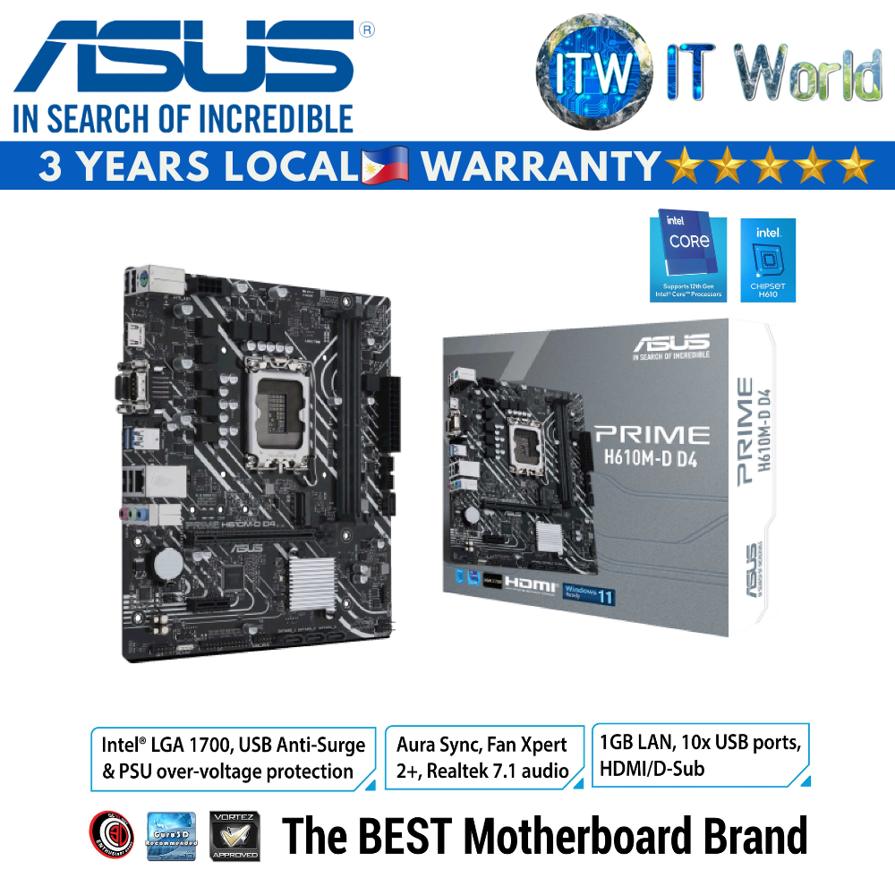 Asus Motherboard PRIME H610M-R D4 mATX LGA1700 DDR4