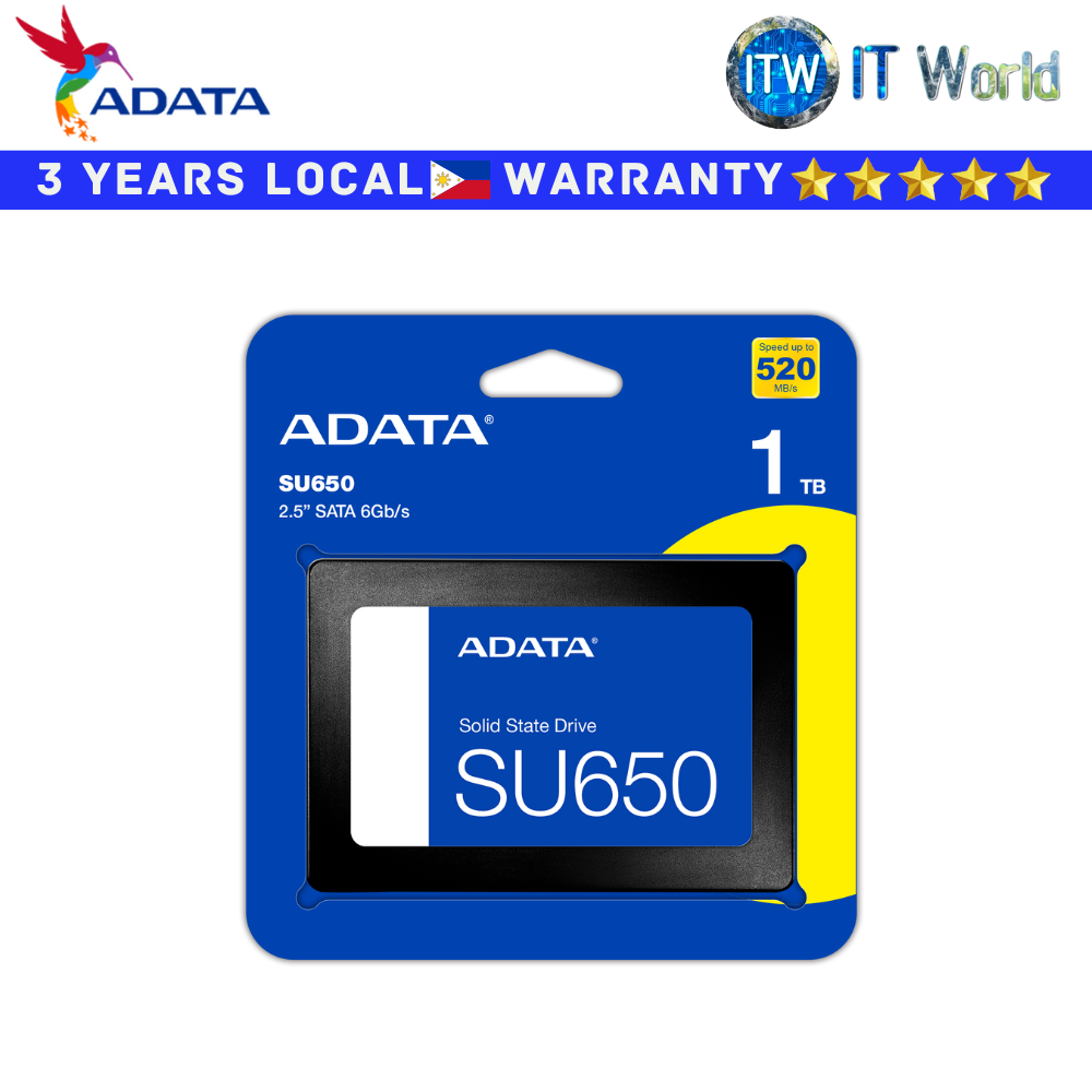 Adata 1TB SSD 2.5&quot; SATA 3D NAND Ultimate SU650 (AD-ASU650SS-1TT-R)