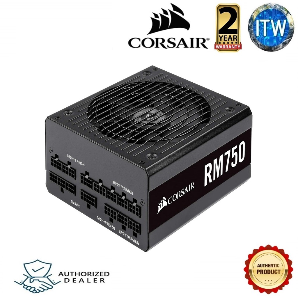 Corsair Rm750E 750W 80 Plus Efficiency Gold Atx Full Modular Power Supply Unit Cs-Cp-9020248-Na