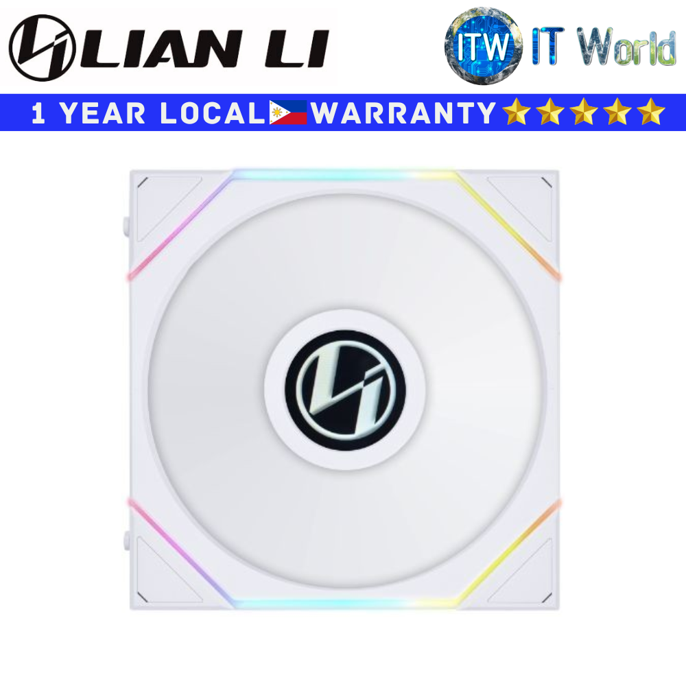 Lian Li PC Fan Uni Fan TL LCD 120 Fluid Dynamic Bearing Single Fan (Black | White) (White)