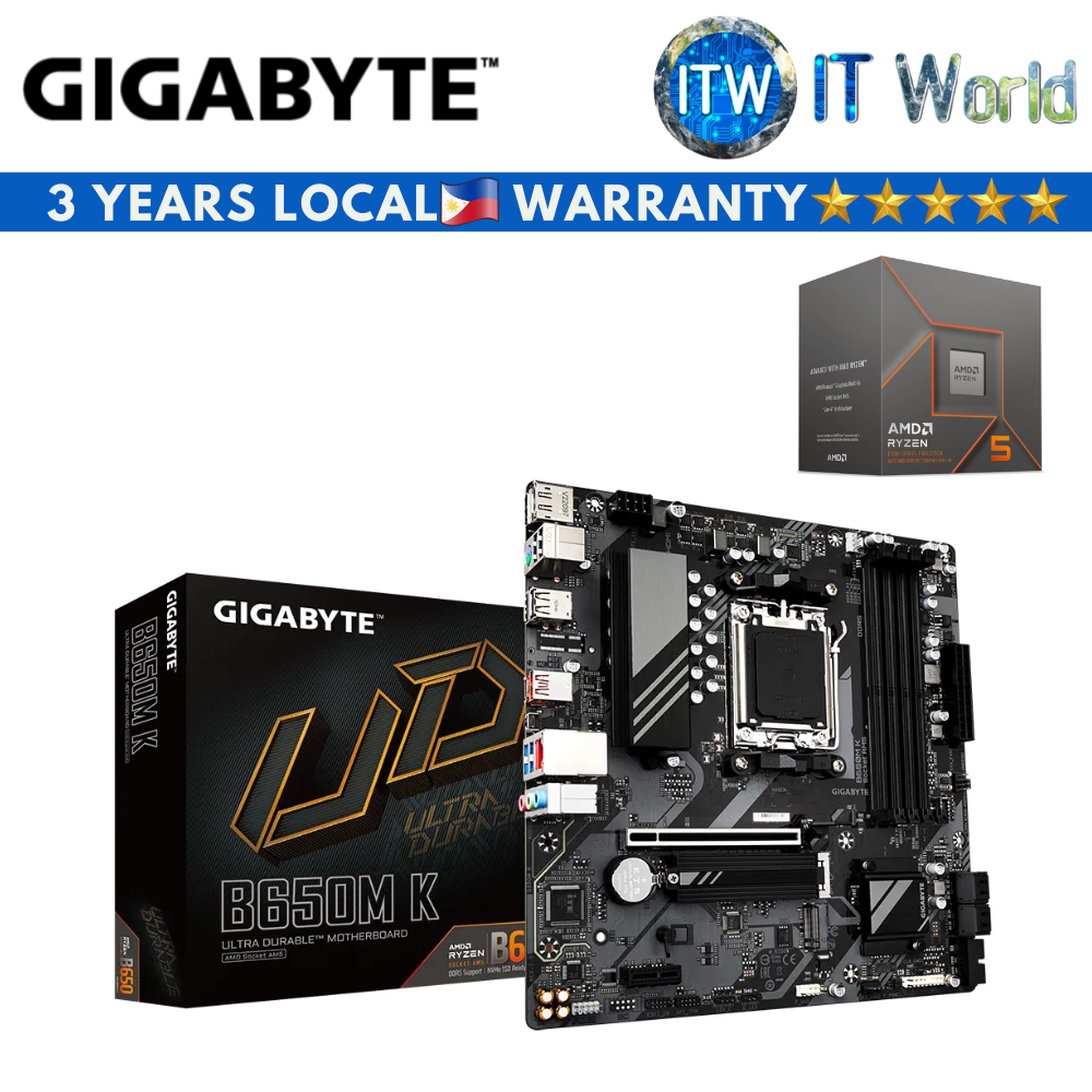 AMD Ryzen 5 8500G Processor with Gigabyte mATX AM5 DDR5 Motherboard Bundle