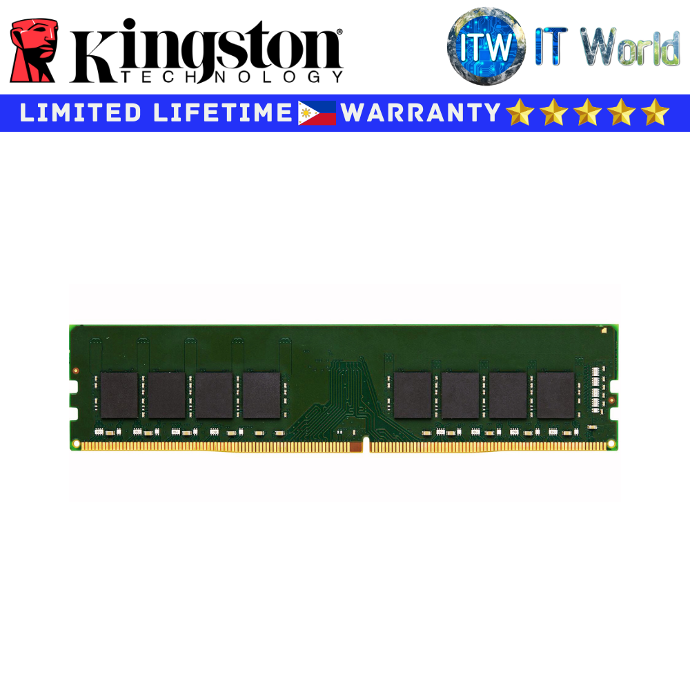 Kingston DDR4 RAM 32GB (2Rx8) 3200MT/s Non-ECC Unbuffered DIMM (KVR32N22D8/32)