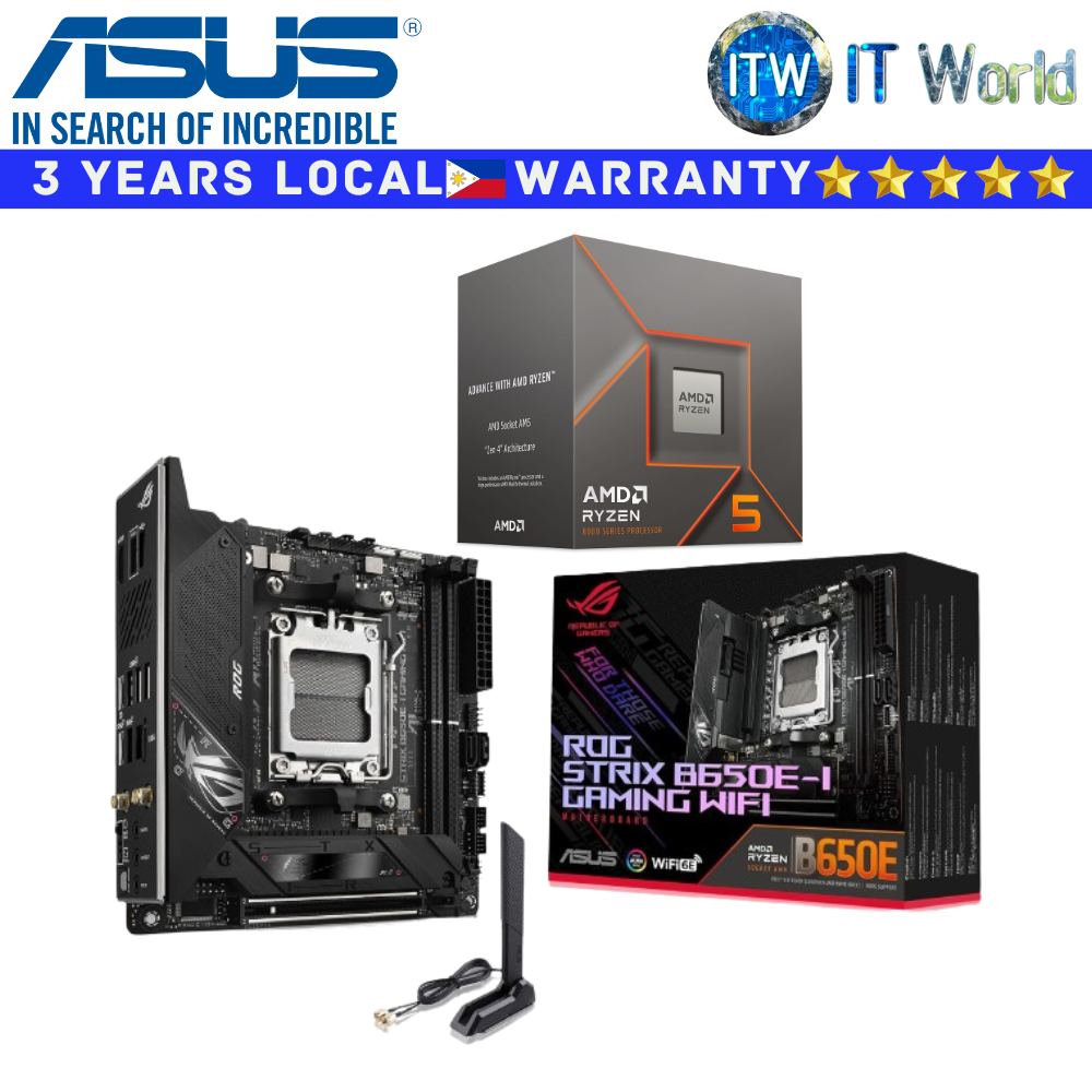 ASUS Bundle Ryzen Motherboard AMD 5 8400F with B650E-I Gaming Wifi