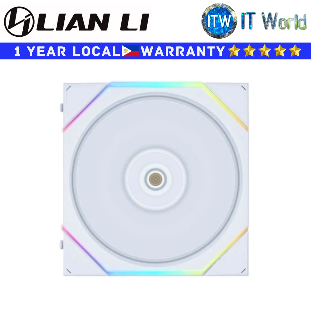 Lian Li PC Fan Uni Fan TL 120 Reverse Blade Fluid Dynamic Bearing Single Fan (Black | White) (White)