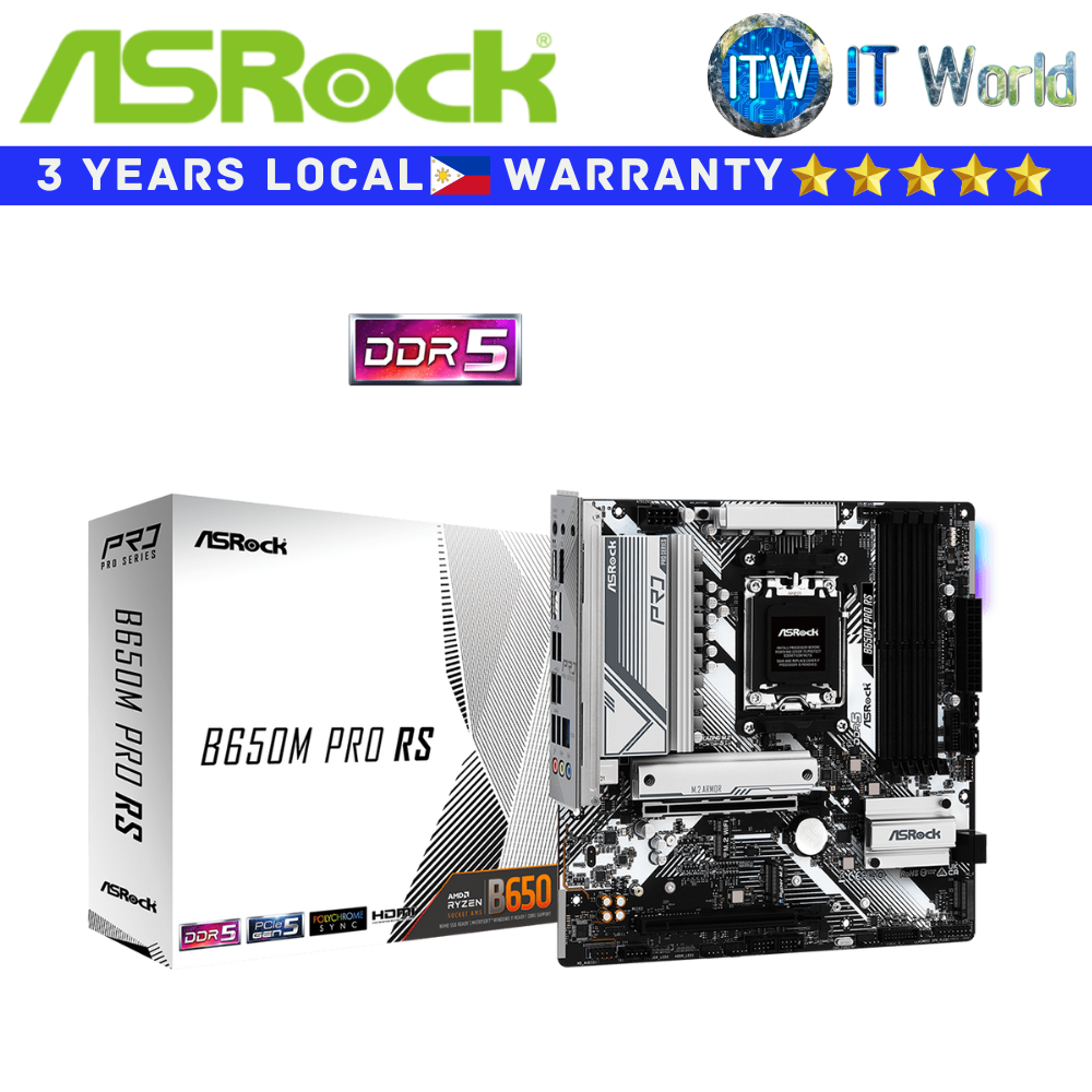 Asrock Motherboard B650M Pro RS mATX AM5 DDR5