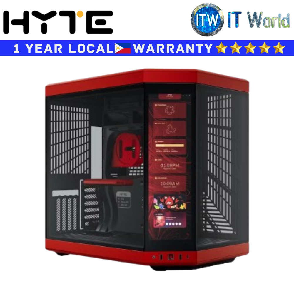 Hyte Computer PC Case Y70 Touch Mid-Tower ATX Case (Black Red)