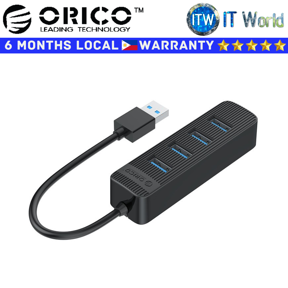 Orico USB Hub 4 ports USB 3.0 Hub Black (TWU3-4A-BK-EP)