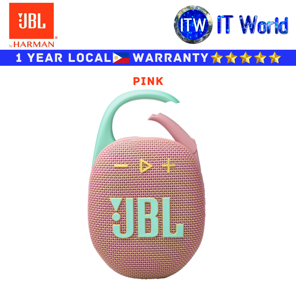 JBL Harman Bluetooth Speaker Clip 5 Portable (Pink)