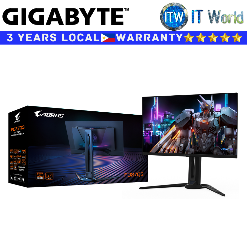 Gigabyte Aorus Gaming Monitor FO27Q3 27&quot; QHD / 360Hz / OLED / 0.3ms GTG (GP-AORUS-FO27Q3-AP)