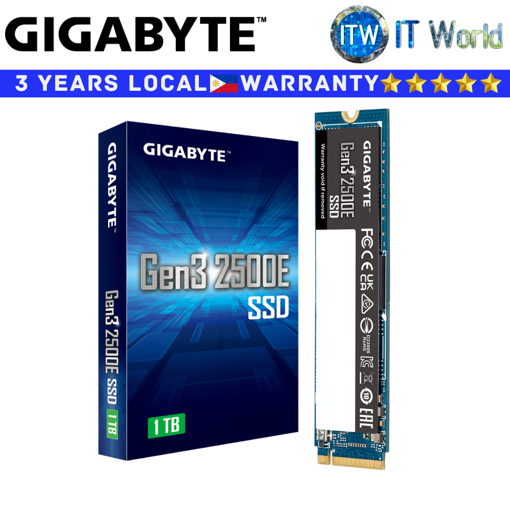 Gigabyte 256GB/500GB/1TB NVME SSD M 2 NVME SSD PCIe 3.0x4 M.2 2280 Gen3 2500E (1TB)