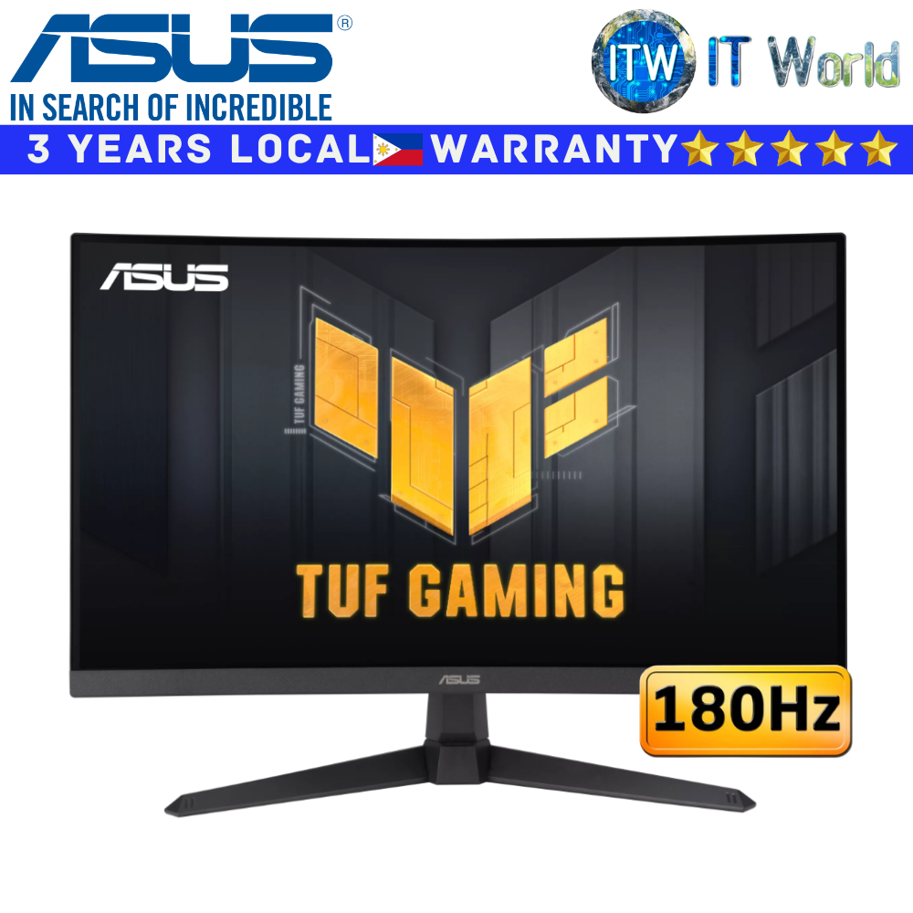 ASUS TUF Gaming Curved Monitor VG27VQ3B 27&quot; (1920 x 1080 FHD) / 180Hz / VA / 1ms GTG / 1500R