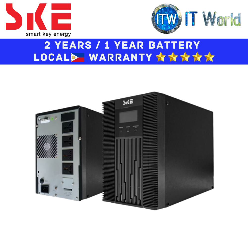 SKE UPS Power Supply UPS 3000VA-2400W, On-line Double Conversion, 4 Sockets (GH11-3KVA)