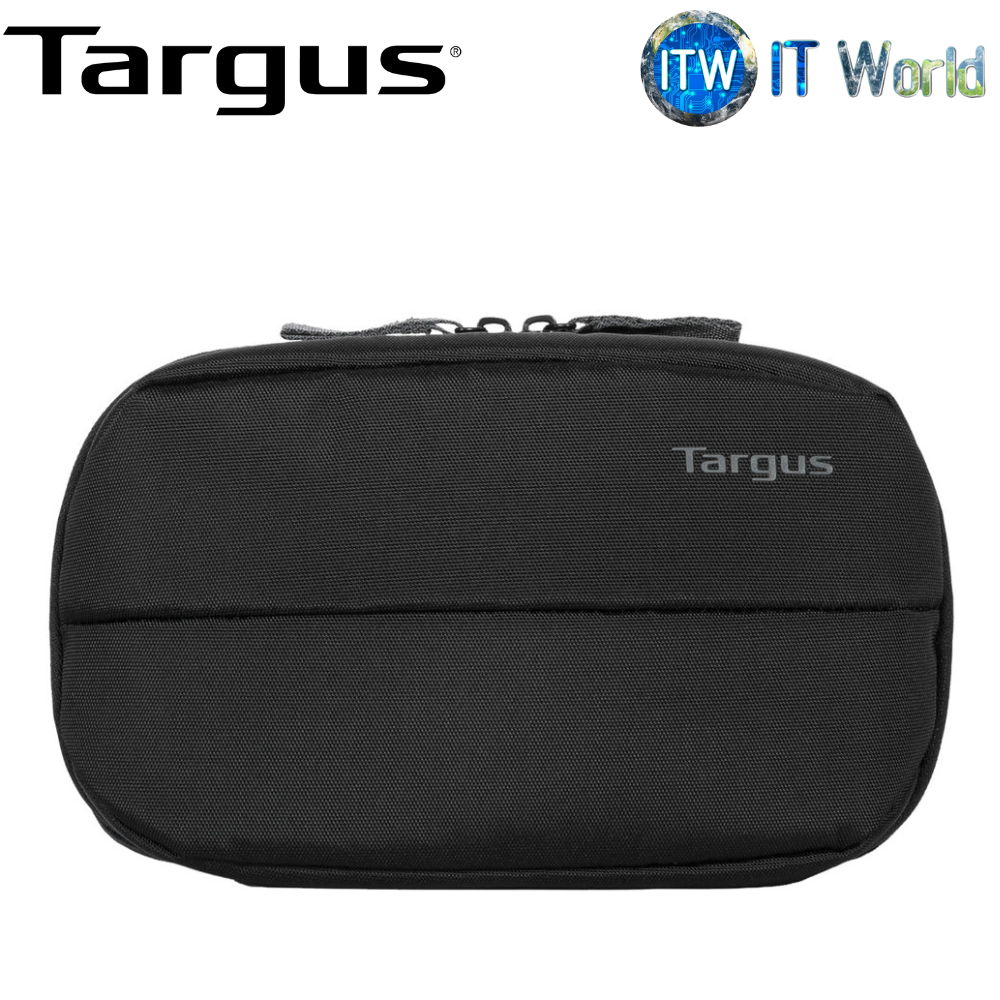 Targus Tech Accessory Pouch TXZ028GL Black 3 Expandable Mesh Pockets