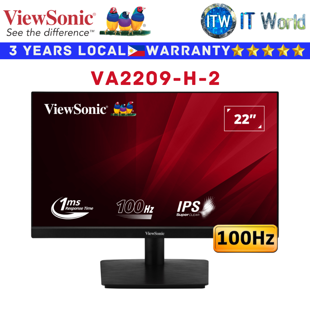 Viewsonic Monitor VA2209-H-2 22&quot; (1920 x 1080 FHD) / 100Hz / IPS / 1ms / Flicker-free