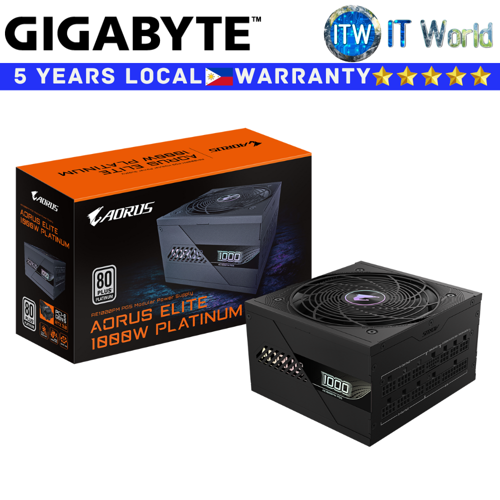 Gigabyte PSU 1000W Power Supply Unit Aorus Elite P1000W 80+ Platinum PCIe5 (GP-AE1000PM-PG5)