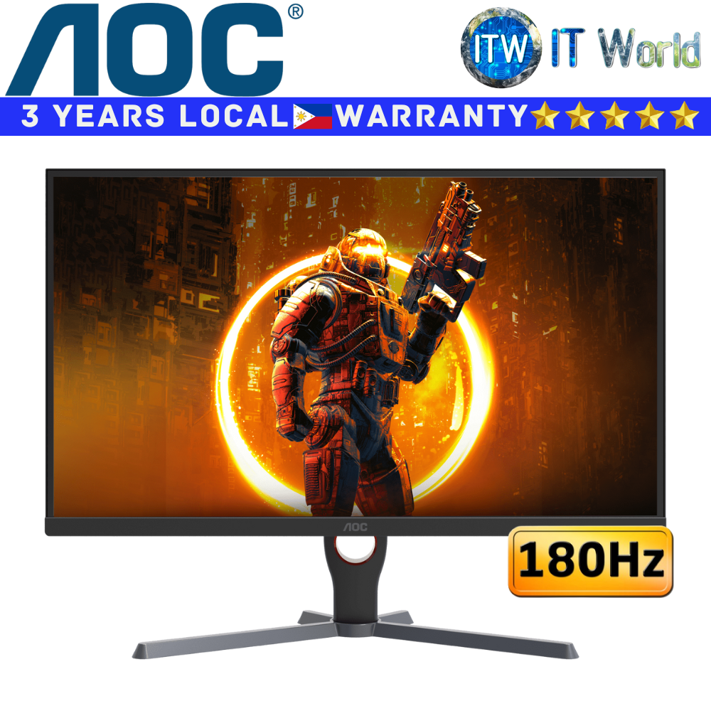 AOC Gaming Monitor 24G11E - 24&quot; (1920 x 1080 FHD) / 180Hz / IPS / 1ms / Adaptive Sync