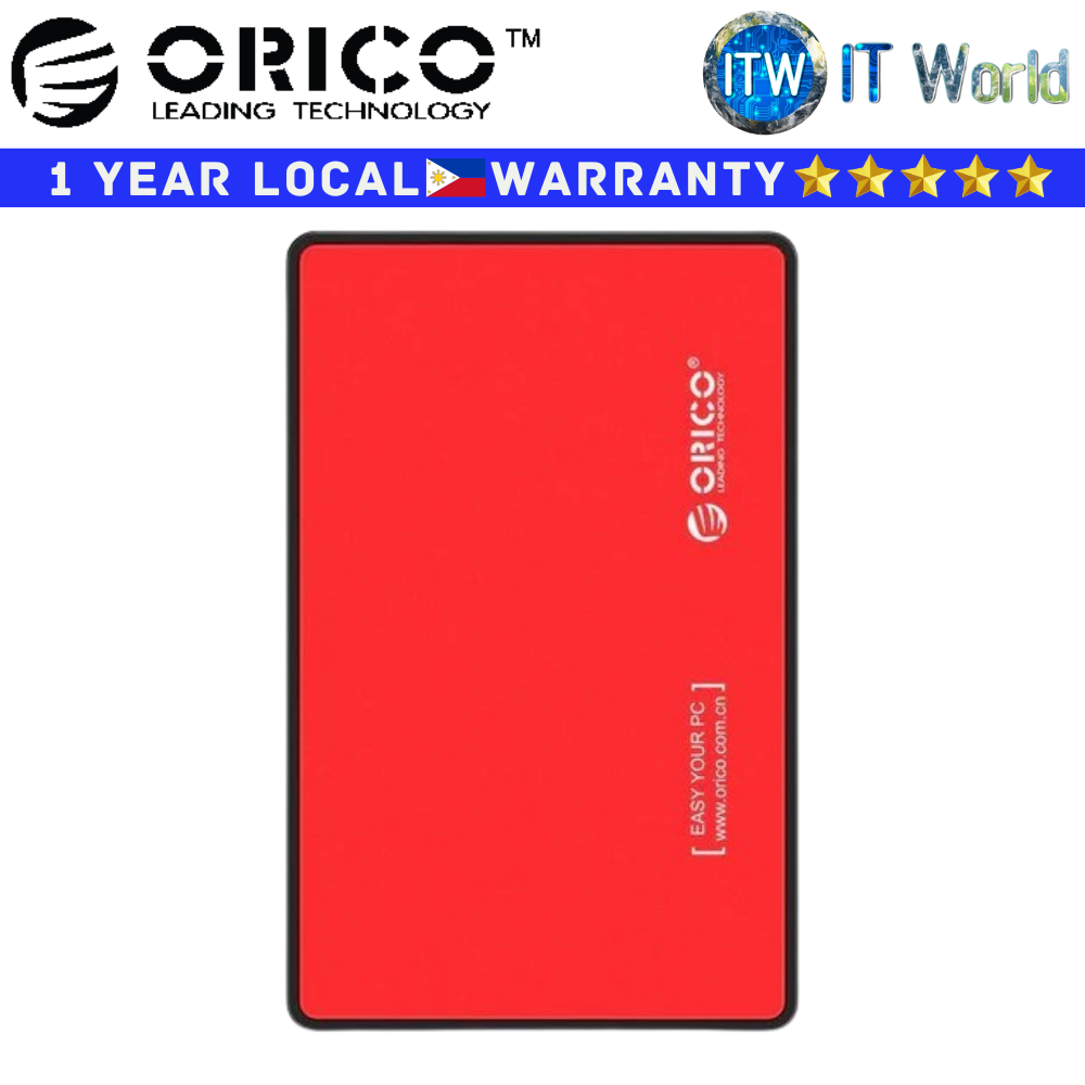 Orico Hard Drive HDD Enclosure 2588US3-V1 2.5&quot; SATA 3.0 USB 3.0 5Gbps (Red)