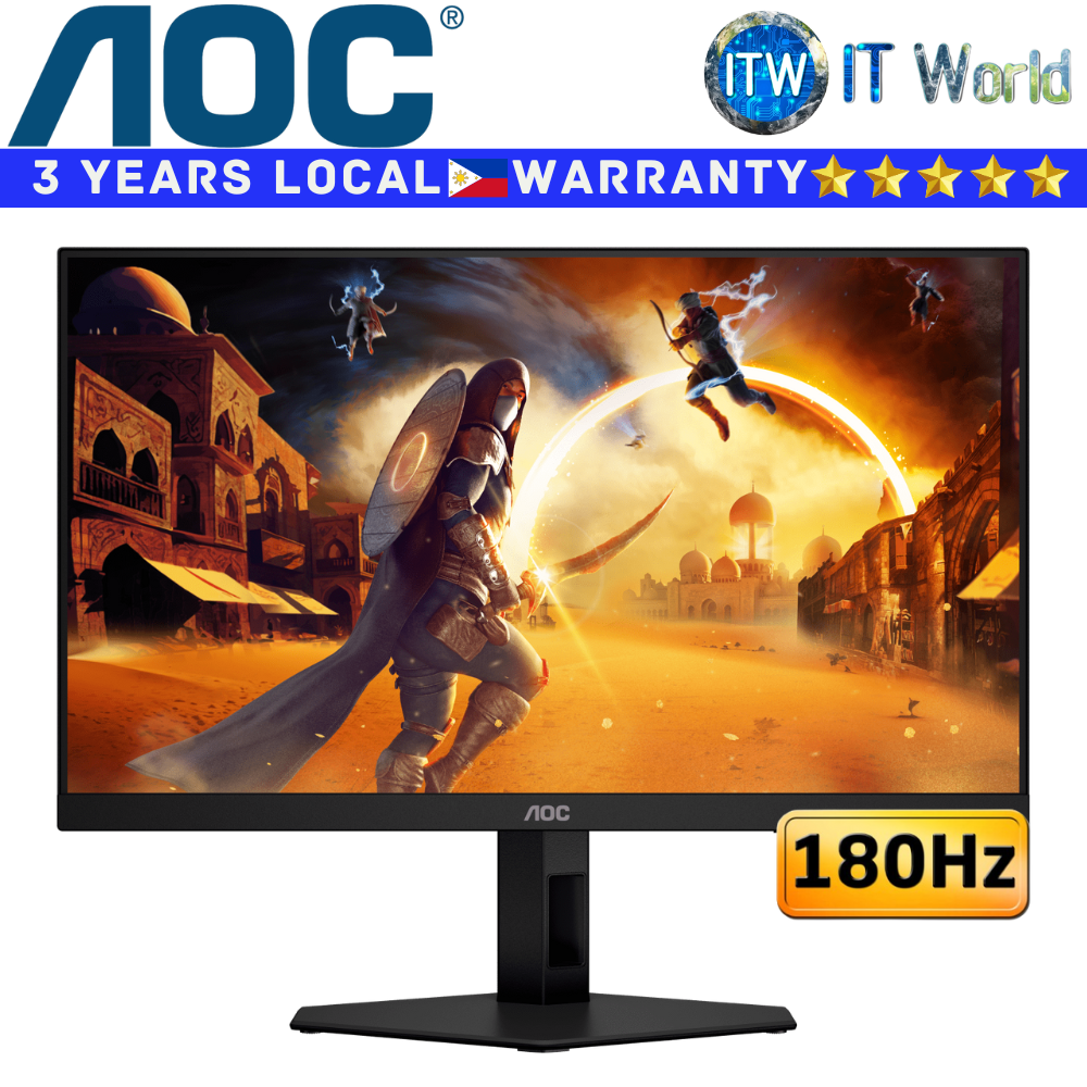 AOC Gaming Monitor 24G4E 23.8&quot;(1920 x 1080) / 180Hz / IPS / 0.5ms MPRT, 1ms GTG Adaptive Sync