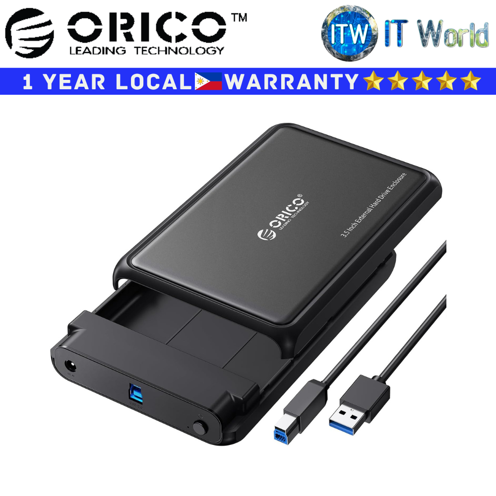 Orico Hard Drive HDD Enclosure DDL35-U3 Black USB-B to USB-A 5Gbps (DDL35-U3-US-BK-BP)