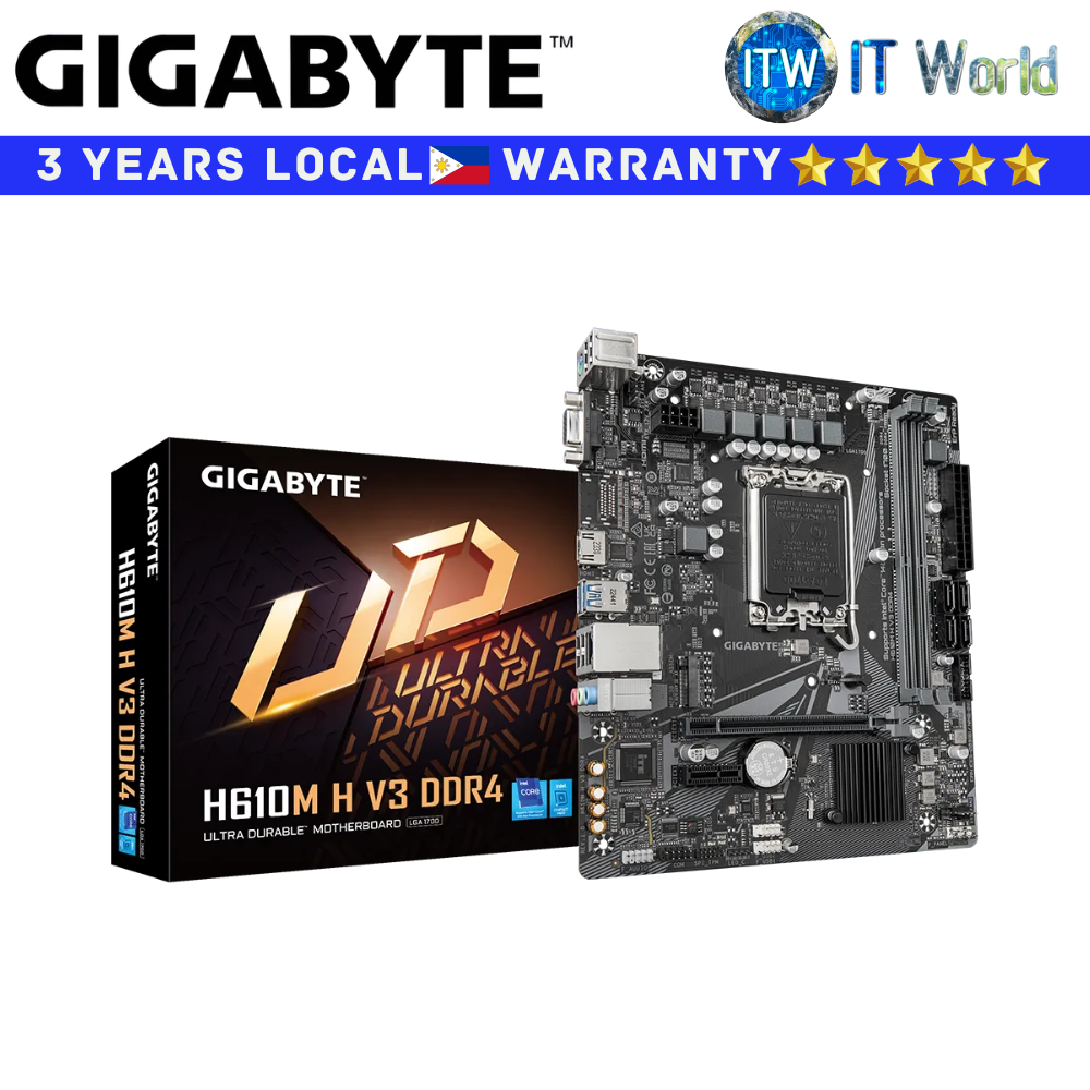 Gigabyte Motherboard H610M H V3 mATX DDR4 (GA-H610M-H-V3-DDR4)