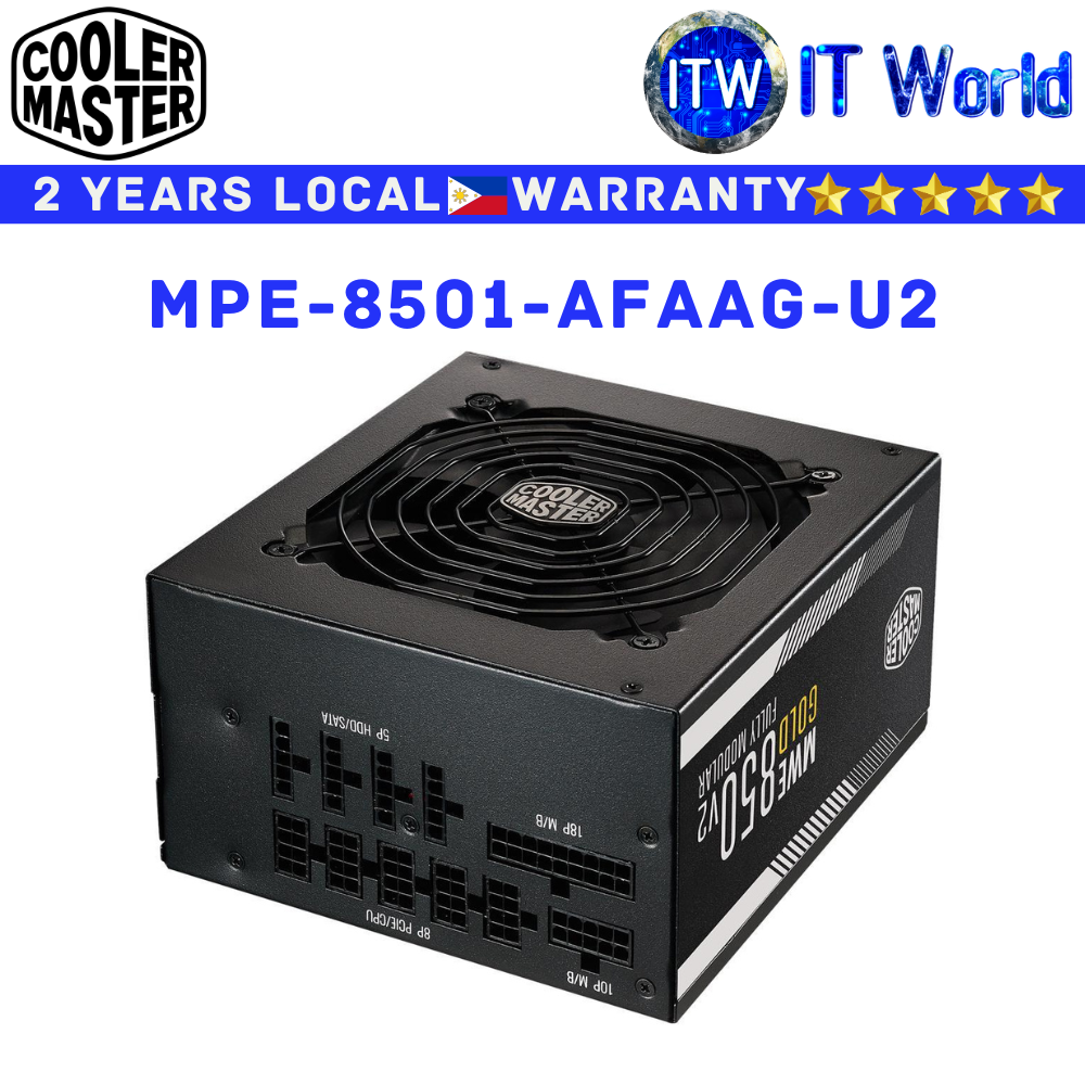 Cooler Master PSU 850Watts Power Supply Unit MWE Gold 850 V2 80+ Gold (MPE-8501-AFAAG-U2)