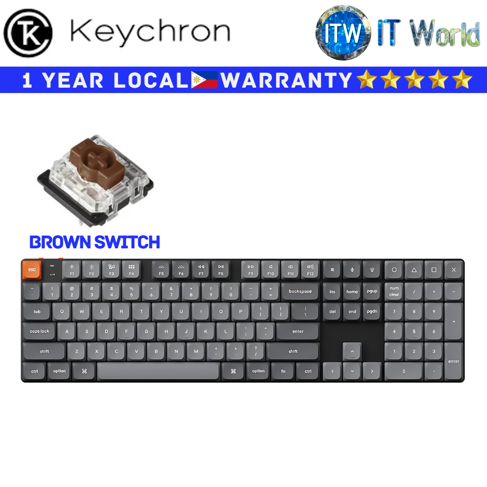 Keychron Wireless Mechanical K5 Max QMK/VIA Ultra-slim RGB Backlight (Red | Brown Switch) (Brown Switch)