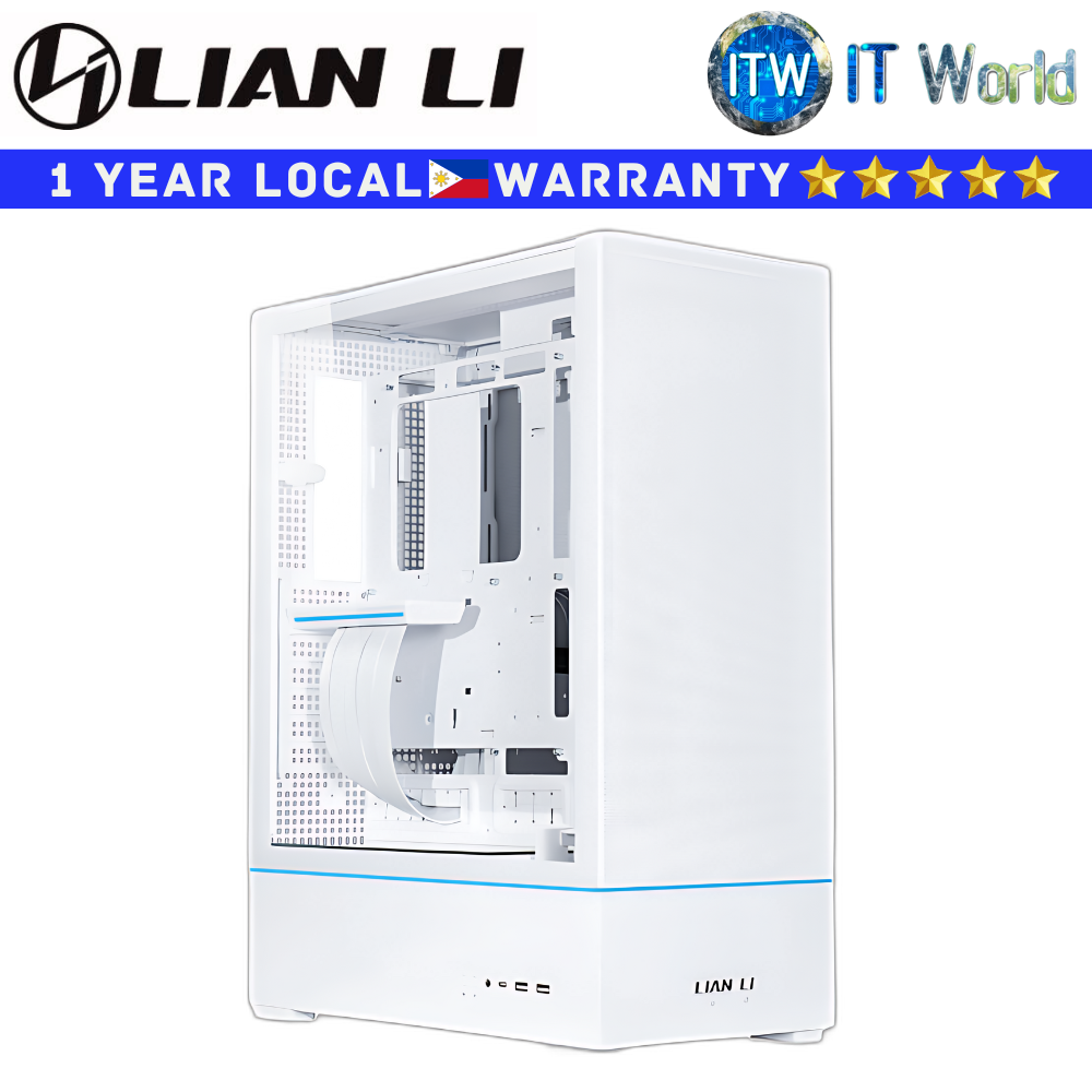 Lian Li Computer PC Case SUP01 Small Tower Case Tempered Glass (White)