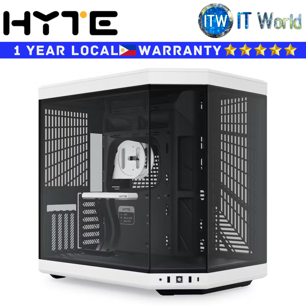 Hyte Computer PC Case Y70 Mid-Tower ATX Case (Black/White)