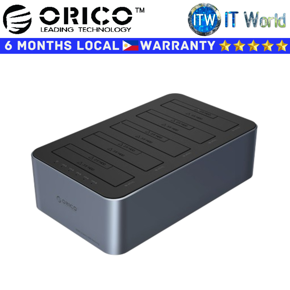 Orico USB Hub Docking Station 6656C3-C 2.5&quot;/3.5&quot; SATA HDD/SSD 5Bays w/ Offline (6656C3-C-GY-BP)