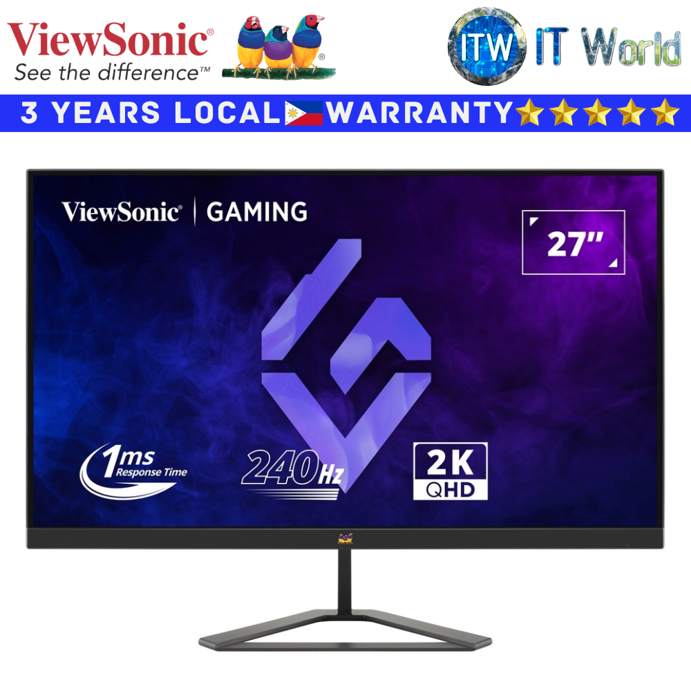 Viewsonic Gaming Monitor VX2758A-2K-PRO-3 27&quot; 2560x1440 QHD, 240Hz, IPS, 1ms, Flicker-free