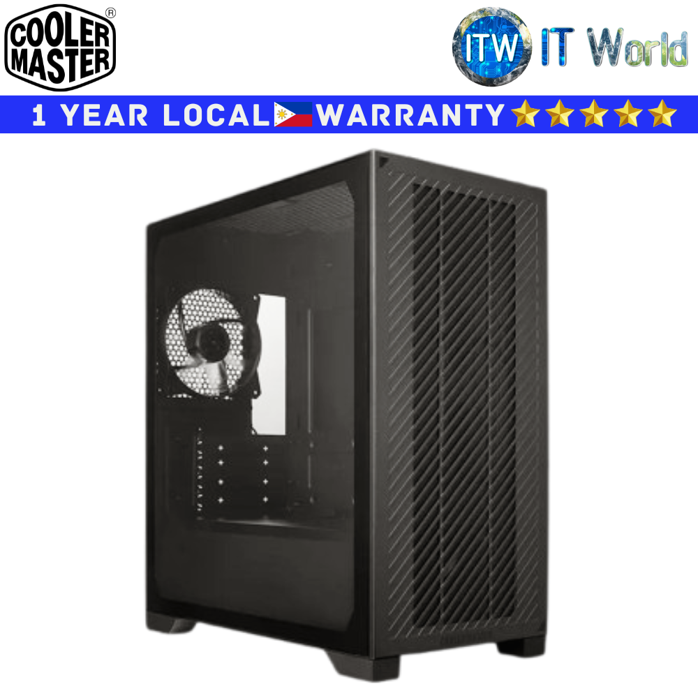 Cooler Master mATX Computer Case Elite 301 Lite mATX Mini Tower Tempered Glass (Black)