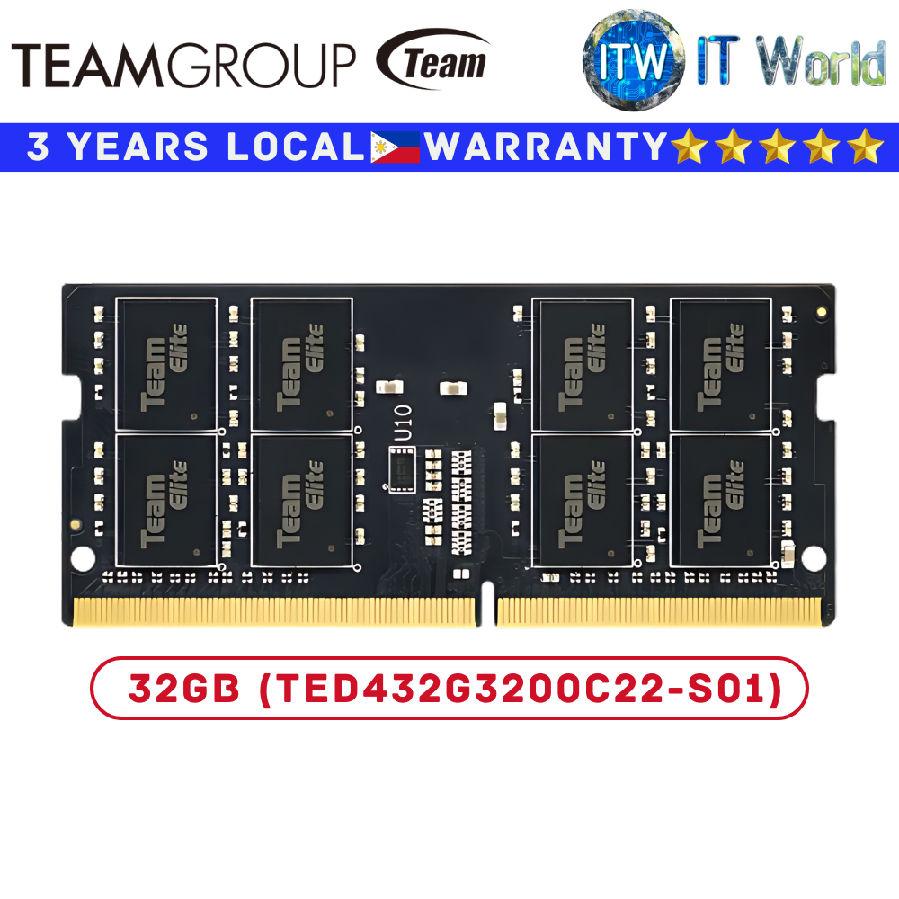 Teamgroup DDR4 RAM Elite 16GB/32GB 3200Mhz SODIMM Laptop Memory (32GB)