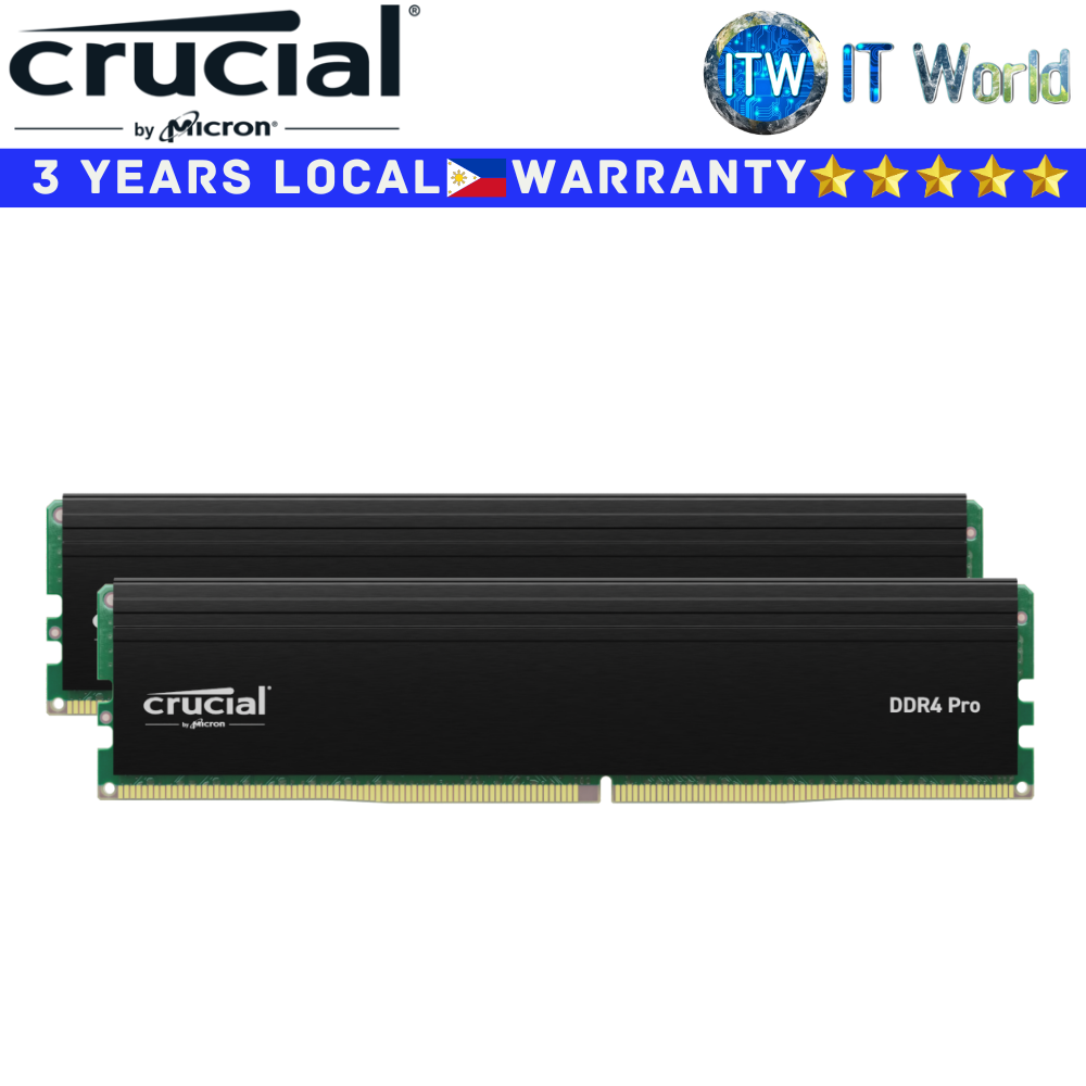 Crucial DDR4 RAM Pro 64GB (32GBx2) 3200MT/s Unbuffered UDIMM Desktop Memory CP2K32G4DFRA32A