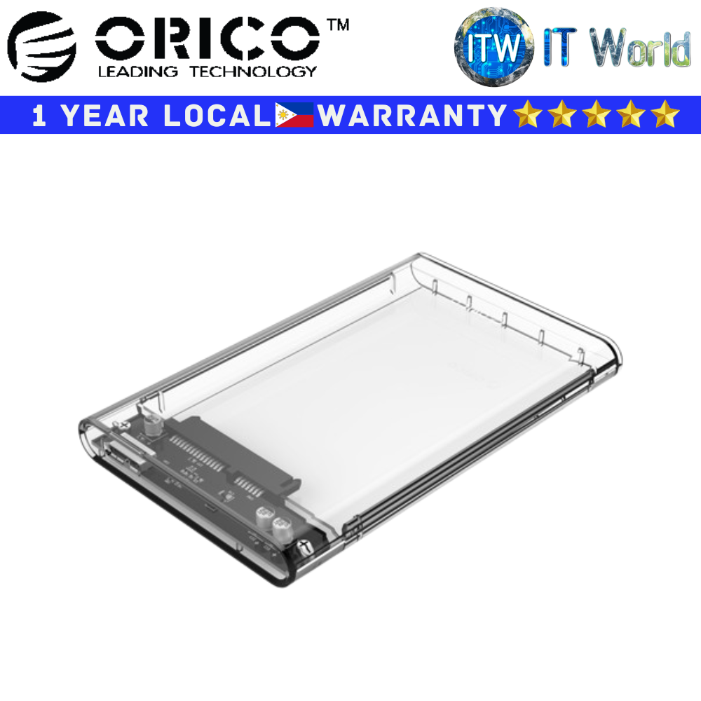 Orico Hard Drive HDD Enclosure 2139U3 Black 2.5&quot; USB 3.0 Transparent External (2139U3-CR-EP-HW)