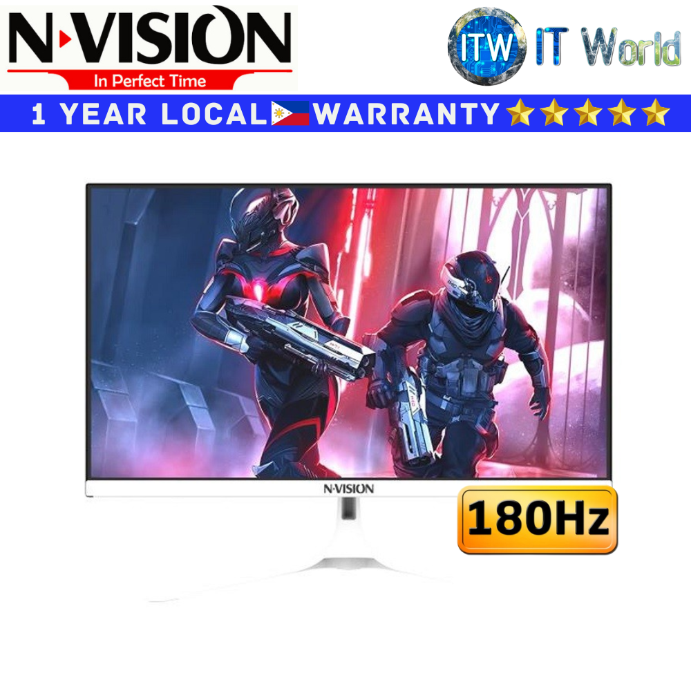 Nvision Gaming Monitor EG24SW Pro White 23.8&quot; (1920 x 1080 FHD) / 180Hz / IPS / 1ms