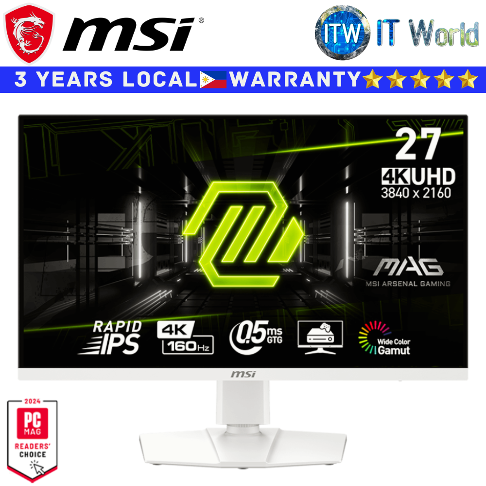 MSI Gaming Monitor MAG 274URFW 27&quot; 3840x2160 UHD / 160Hz / Rapid IPS / 0.5ms GTG / Anti-Glare