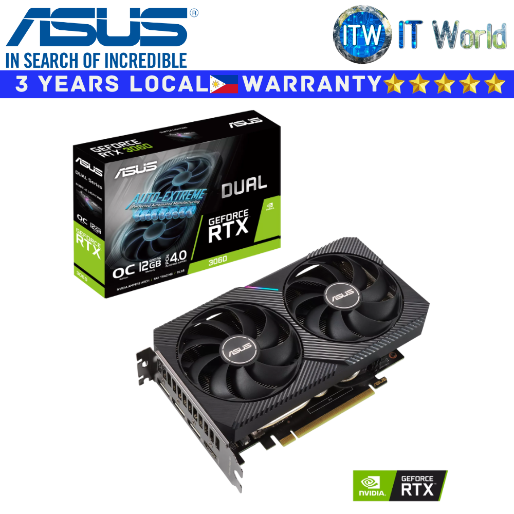 Asus RTX 3060 Dual V2 OC Edition 12GB GDDR6 Geforce Graphic Card (DUAL-RTX3060-O12G-V2)