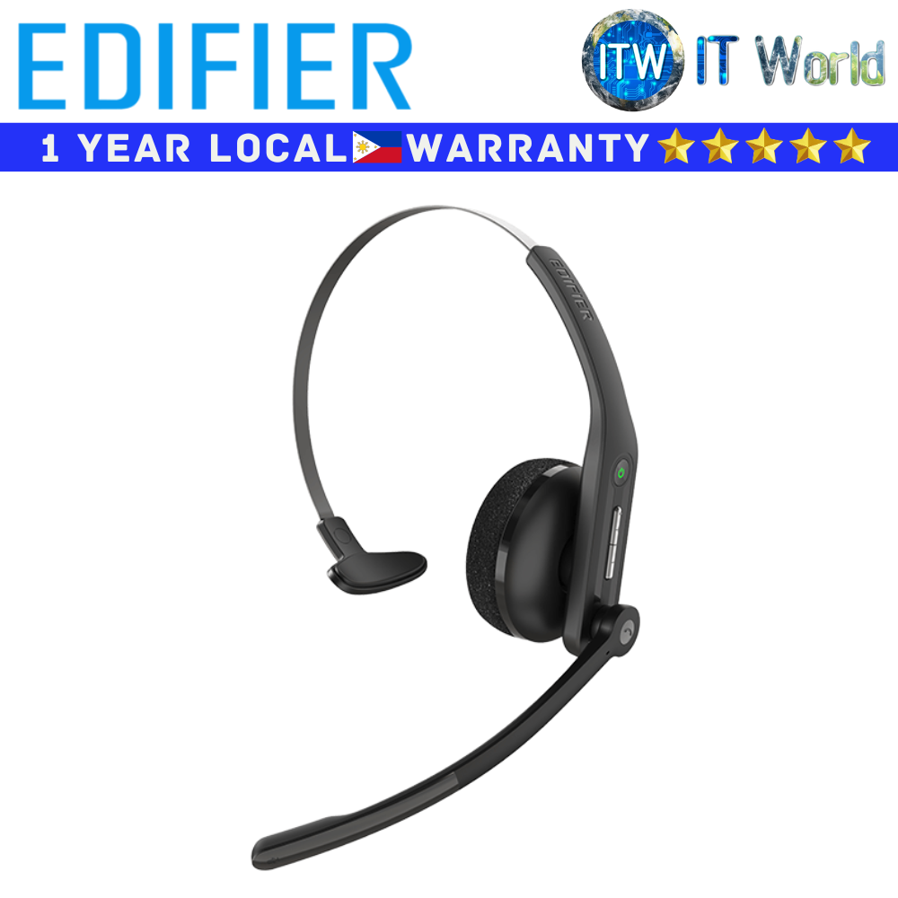 Edifier Wireless Headset Headphone CC200 Black Mono Noise Cancellation Technology