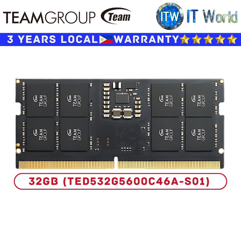 Itw | Teamgroup DDR5 RAM 8GB/16GB/32GB 5600Mhz Elite SODIMM Laptop Memory