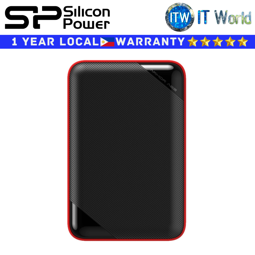 Silicon Power Hard Drive HDD Armor A62S 2TB USB 3.2 Gen 1 Ultra-Slim Shockproof(SP020TBPHD62S)