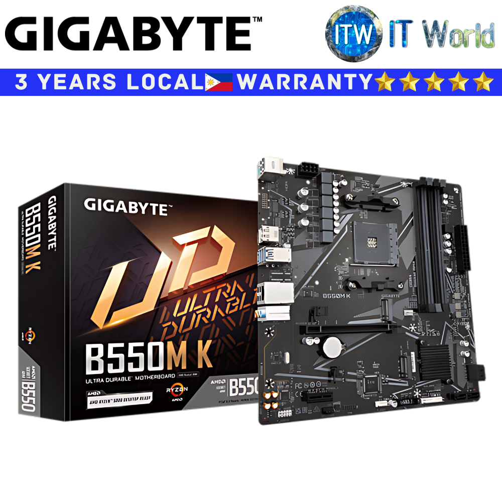 Gigabyte Motherboard B550M-K microATX AM4 DDR4 (GA-B550M-K)