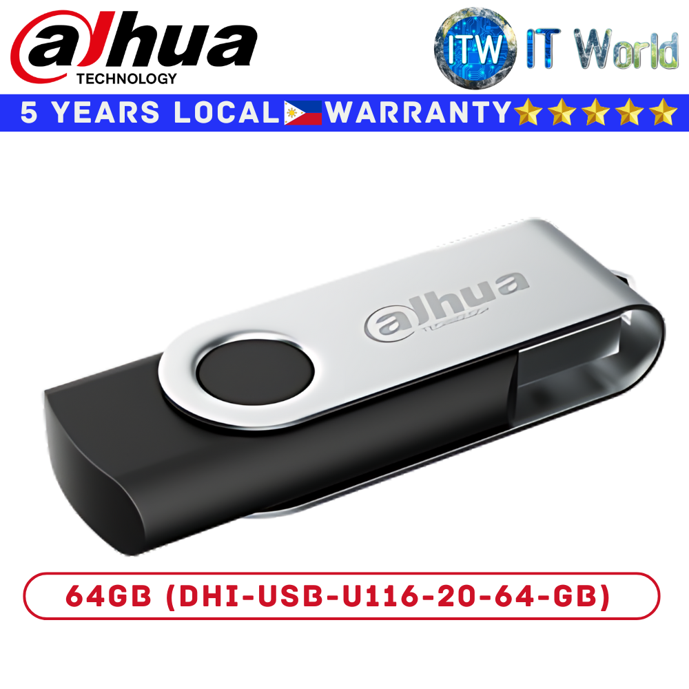 Dahua USB Flash Drive 64GB U116 USB2.0 (DHI-USB-U116-20-64-GB)