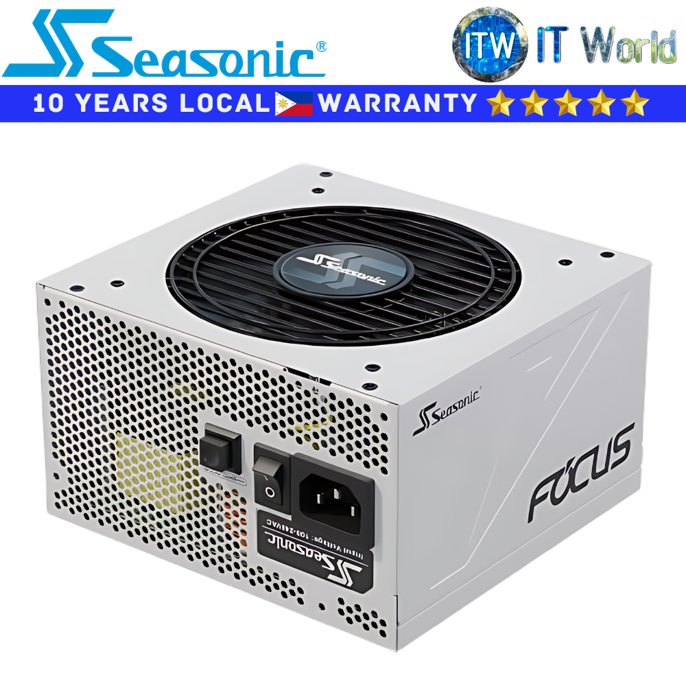 Itw | Seasonic PSU 1000W Power Supply Unit Focus GX-1000 80+ Gold Full Modular (Black | White)