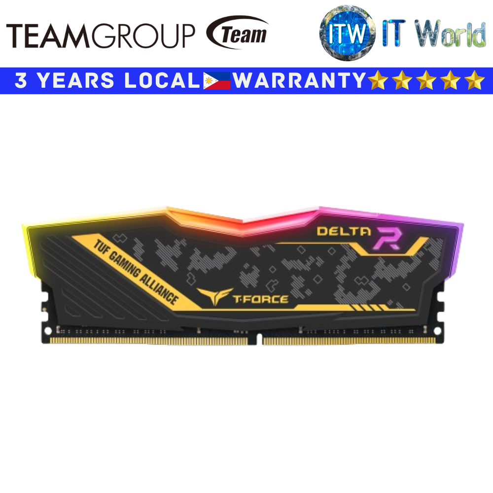 Teamgroup DDR4 RAM 16GB Delta TUF Gaming RGB 3200Mhz Desktop Memory (TF9D416G3200HC16F01)