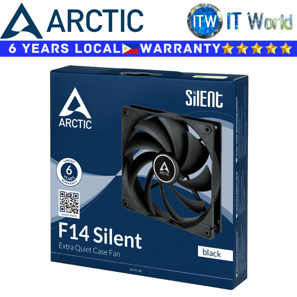 Arctic PC Fan Bionix F14 Silent Black Extra Quiet 140mm Low Noise Case Fan (ACFAN00217A)