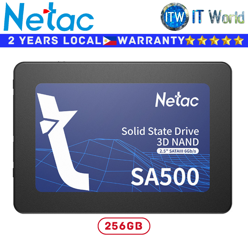 Netac 256GB SSD SA500 2.5&quot; SATA III 6Gb/s 3D NAND Flash Internal