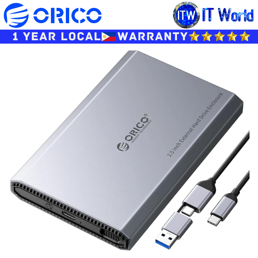 Orico Hard Drive HDD Enclosure DD25-C3 Support 2.5-inch External SSD/HDD (DD25-C3-GY-BP)