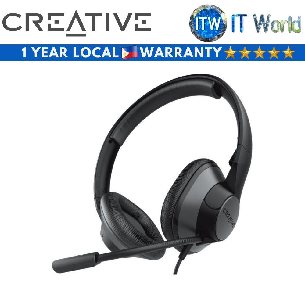 Creative HS-720 V2 Black USB Headset with Noise-cancelling Condenser Mic and Inline Remote